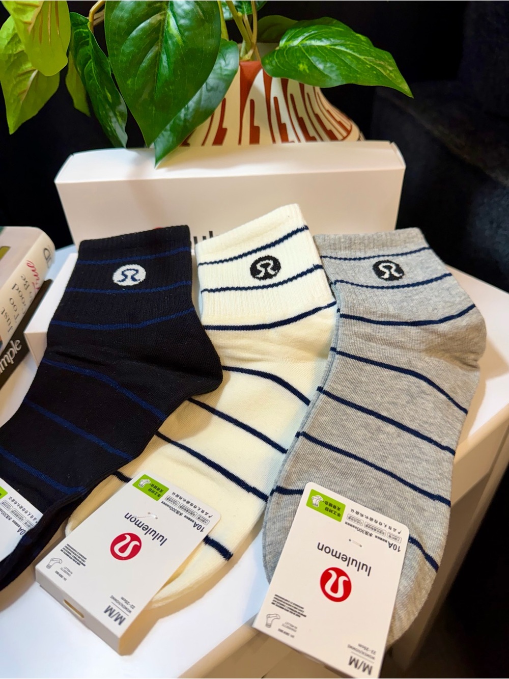 LULULEMON athletica Ankle Stripe Socks Set of 3
